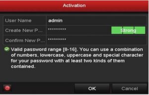 hikvision ip camera default id password
