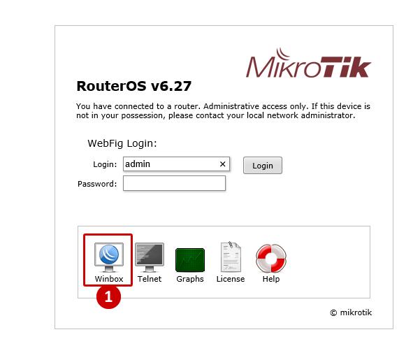 MikroTik default password